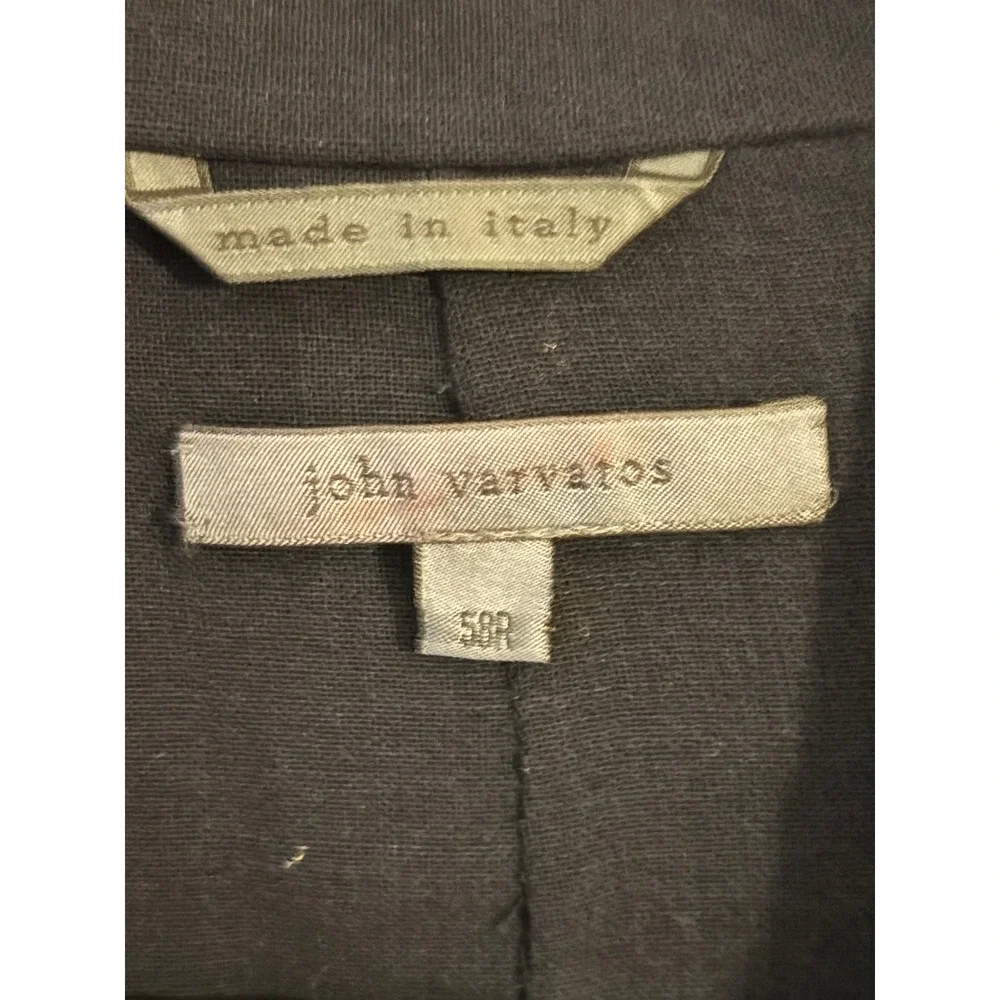 John‎ Varvatos Made In Italy Wool Blend Thin Light Blazer Jacket Mens 58R Black